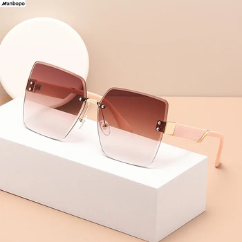 Új keret nélküli határ UV napszemüveg a divat vezető értelemben nagy keret, szemüveg személyiség tér napszemüveg