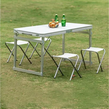 NewOutdoor Kemping Asztal, Szék, Piknik Asztal, Alumínium Ötvözetből Vízálló Ultra-light Tartós Hordozható Összecsukható Asztal Szék