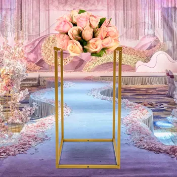 30*30*60 cm-es Fém Emelet Váza Oszlop Virág Állvány Illik Esküvő Party Vacsora Asztaldísz