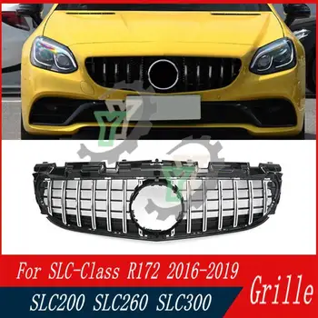 GT stílus Első Lökhárító Felső Rács Racing Grill A Mercedes-Benz SLC-Osztály R172 SLC200 SLK250 SLC260 SLC300 2016 2017 2018 2019
